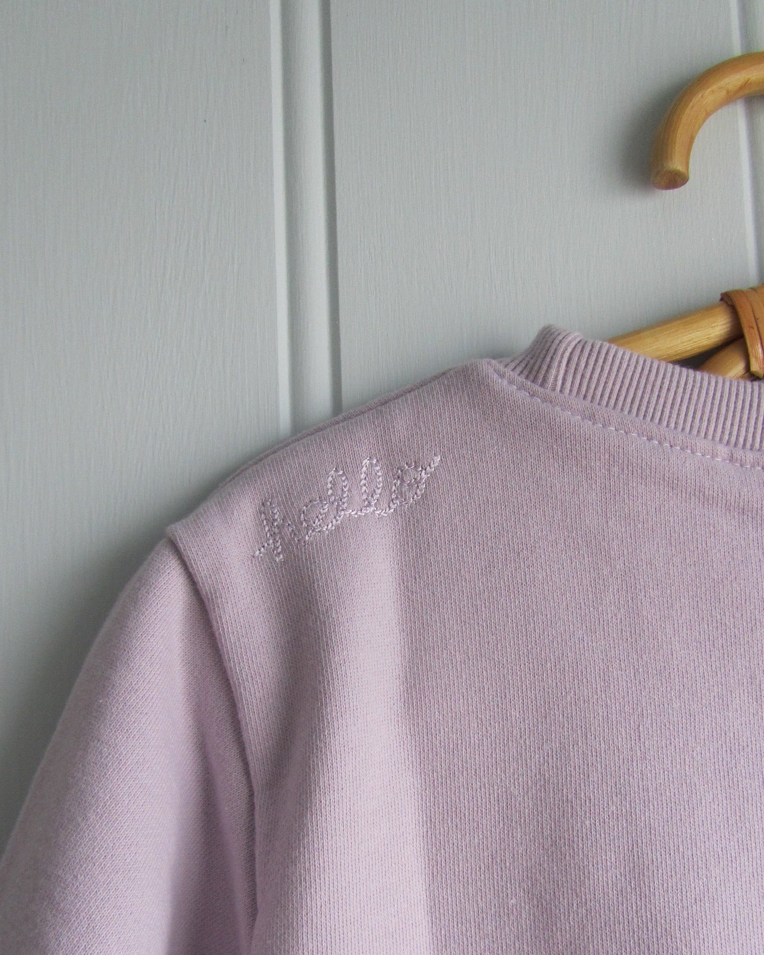 Hello Embroidered Sweatshirt