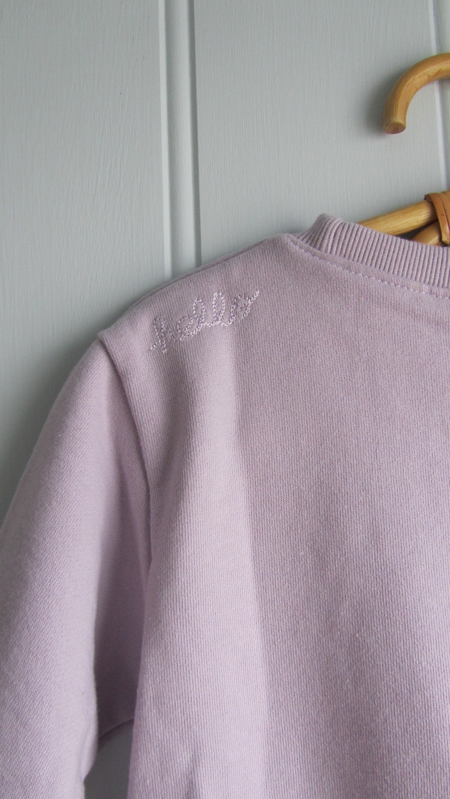 Hello Embroidered Sweatshirt