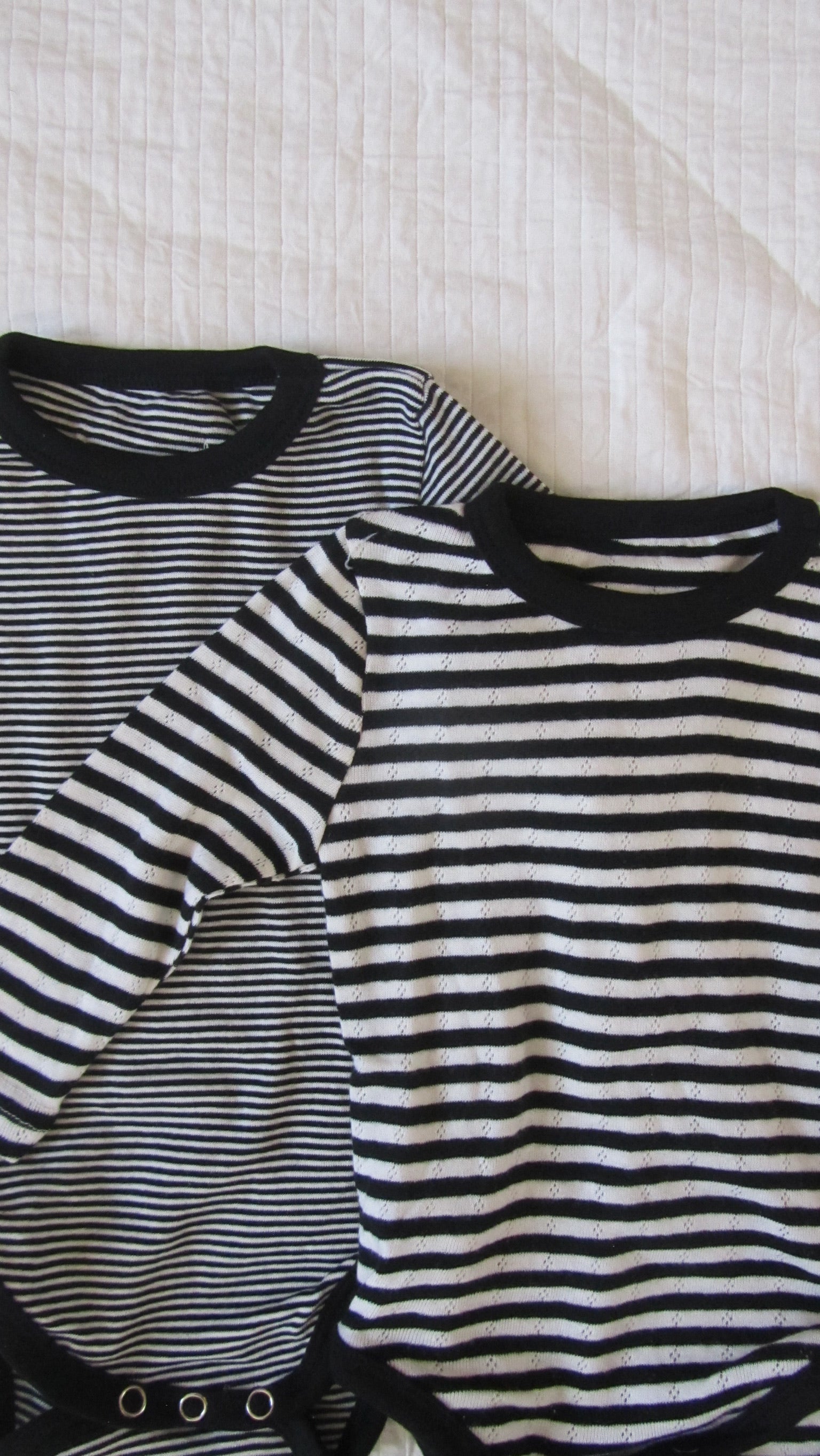 Stribede pointelle body