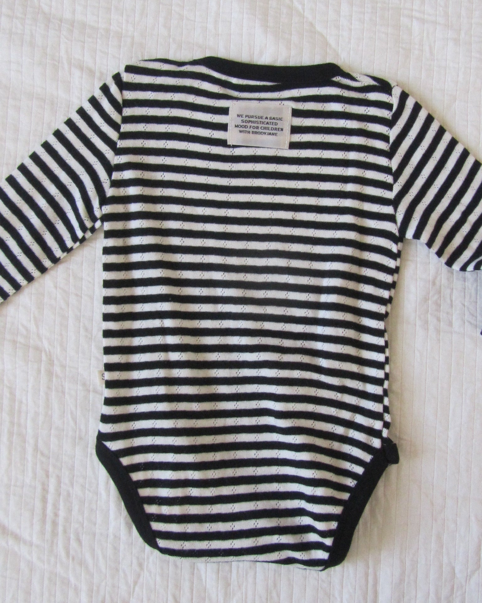 Stribede pointelle body