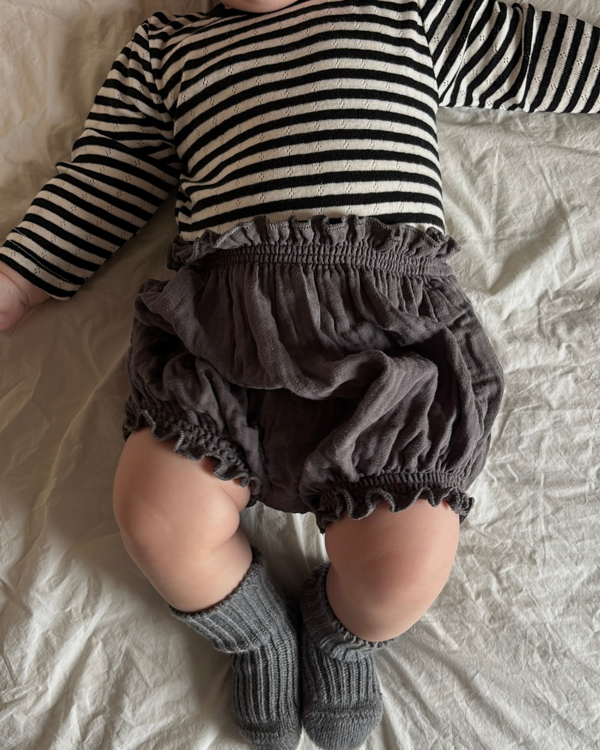 Stribede pointelle body